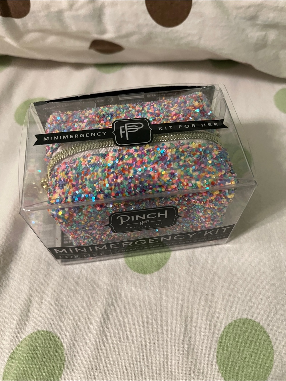Pinch Multicolor Glitter Mini Emergency Kit Key & Card Holder